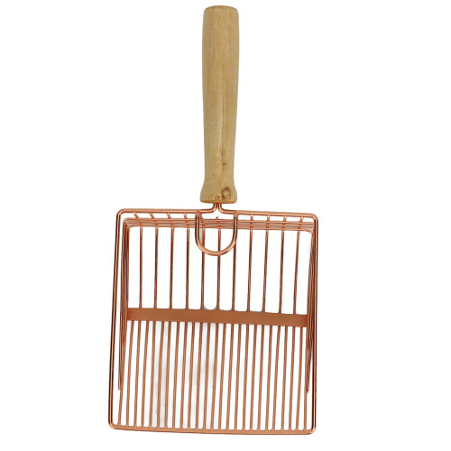 Cat Litter Scoop, Long Wooden Handle, Hanging Hook 1