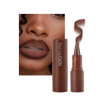 (Milk Tea) Tapered Gradient Lip Liner Matte Black Brown Velvet Lipstick Waterproof Non Sticky Contouring Tint Lipliner Crayon Lip Makeup