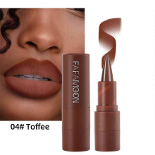 (Toffee) Tapered Gradient Lip Liner Matte Black Brown Velvet Lipstick Waterproof Non Sticky Contouring Tint Lipliner Crayon Lip Makeup
