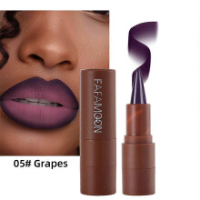 (Grapes) Tapered Gradient Lip Liner Matte Black Brown Velvet Lipstick Waterproof Non Sticky Contouring Tint Lipliner Crayon Lip Makeup