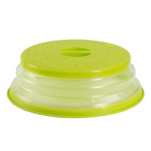(green) 2pcs Foldable Microwave Lid, Microwave Plate with Lid Microwave Plate Lid, for Fruits