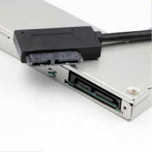 Slim SATA to USB 2.0 Adapter Cable for CD/DVD Drives, Compatible with UK PCs and Laptops