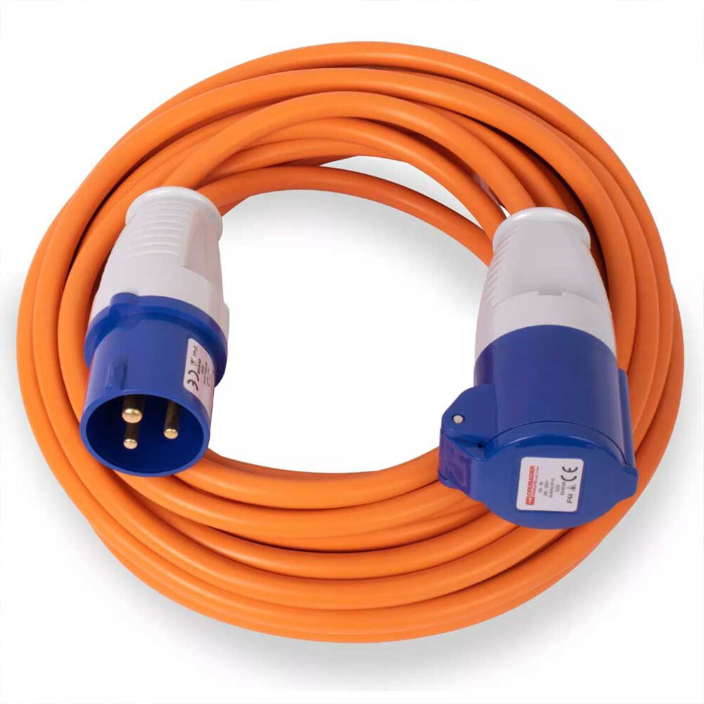 25M Caravan Motorhome Hook Up Extension Cable 16A 3Pin Mains Electric Lead 771700663443