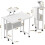 Folding Desk with Wheels Foldable Side Table with Storage Layer for Bedroom Living Room 3