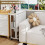 Folding Desk with Wheels Foldable Side Table with Storage Layer for Bedroom Living Room 6