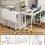 Folding Desk with Wheels Foldable Side Table with Storage Layer for Bedroom Living Room 5