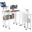 Folding Desk with Wheels Foldable Side Table with Storage Layer for Bedroom Living Room 2
