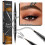 (Dark brown) Hellokiss Liquid Eyebrow Pen,2 in 1 Dual-ended Natural 4 Fork Tip Liquid Eyebrow 1