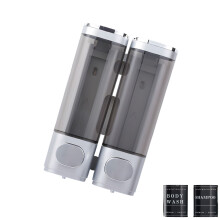 Pack Of 2 strong Wall Mount Soap Dispenser 600ml No Hole-Silver