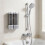 Double No Screw Wall Mounted Soap Dispenser 600ml For-grey 3