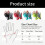 Biking Half Finger Gloves Shock Absorption Design-Red XL 4
