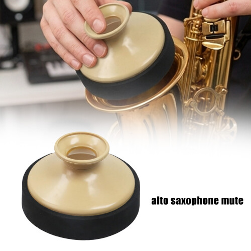 Professional Altos Sax Mute Light Weight Sax Damper-khaki 2