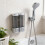 Double No Screw Wall Mounted Soap Dispenser 600ml For-grey 7