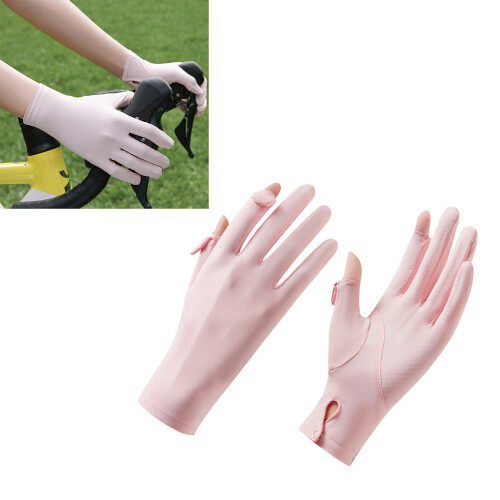 Lightweight Breathable Sun Blocking Gloves Elastic Ice-Black 2