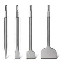 SDS Chisel Set, 4pcs Tile Removal Bits for Plus Rotary Hammer Drill Attachments, Demolition Chipping