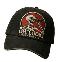 Casual Sporty Baseball Cap Embroidered Lettering Contrast-Black