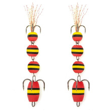2pcs Fishing Baits High Density Foam Swim-04 spherical red bla