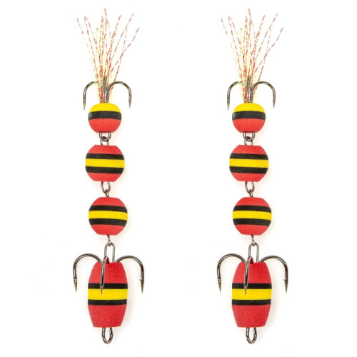 2 stks Multi Jointed Kunstaas Schuim-04 bolvormig rood bla
