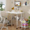 Folding Desk with Wheels Foldable Side Table with Storage Layer for Bedroom Living Room 1