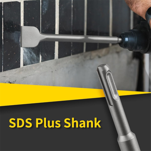 SDS Chisel Set, 4pcs Tile Removal Bits for Plus Rotary Hammer Drill Attachments, Demolition Chipping 2