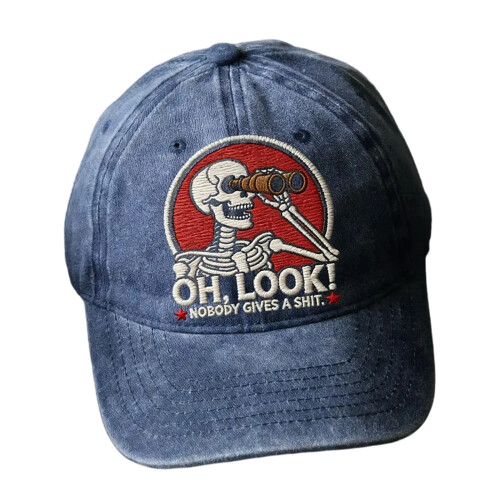Gestickte Baseballkappe mit Buchstaben, Unisex,-Blau