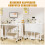 Folding Desk with Wheels Foldable Side Table with Storage Layer for Bedroom Living Room 4