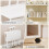 Folding Desk with Wheels Foldable Side Table with Storage Layer for Bedroom Living Room 8