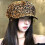 Fashionable Beret Hat With Double Style Design-Leopard print OS 3