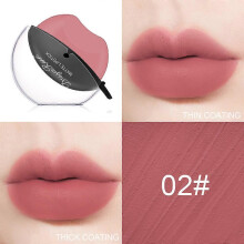 (Cherry Blossom Pink) Lazy Lipstick Girls Matte Makeup Waterproof Long Lasting Non-Stick Cup Lip Gloss