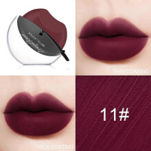 (Cherry) Lazy Lipstick Girls Matte Makeup Waterproof Long Lasting Non-Stick Cup Lip Gloss