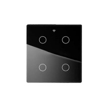 (black, 4 routes) 4/6/ Gang Tuya Smart Zigbee  Brazil Wall Light Switch Touch Panel Sensor Smart Home Interruptor Work with Alexa Google Home