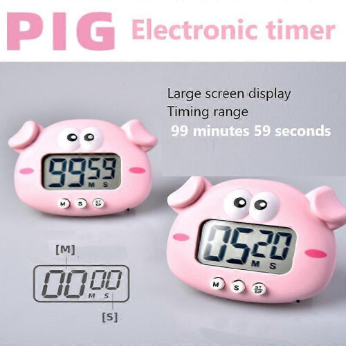 Digital Kitchen Timer Cute Animal Timer with Strong Magnet Back Stand Loud Alarm Large Screen Cooking Timer Clock for Time Management Workout Baking 1