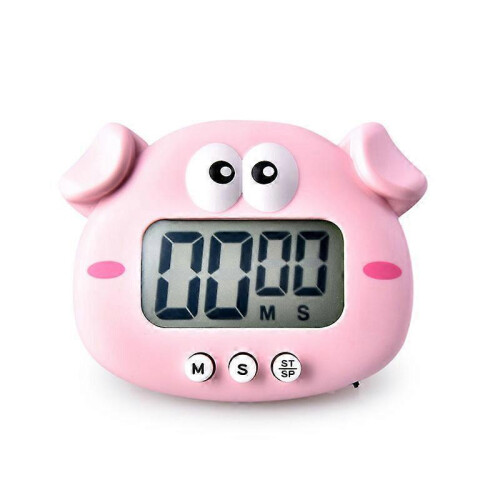 Digital Kitchen Timer Cute Animal Timer with Strong Magnet Back Stand Loud Alarm Large Screen Cooking Timer Clock for Time Management Workout Baking