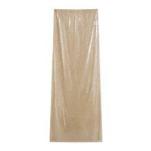 (S, Champagne) Damesrok met pailletten, doorschijnend, glinsterend, elastische taille, lange bodycon rok voor feestjes en clubs