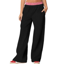 (XL, Black) Női rugalmas szabadidőnadrág, kockás, patchwork, edzőnadrág, zsebekkel, alkalmi, sportnadrág