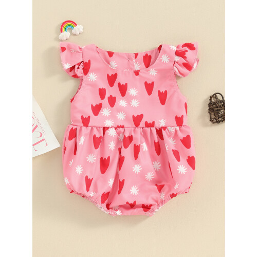 (6-9 Months, Pink) Αμάνικο Καλοκαιρινό Ρόμπερ Χαριτωμένα Ρούχα 1