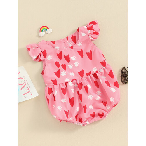 (6-9 Months, Pink) Αμάνικο Καλοκαιρινό Ρόμπερ Χαριτωμένα Ρούχα 2
