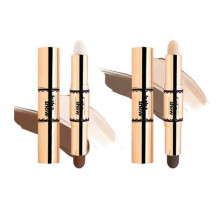 (01 and 02) New Face Concealer Pen Long Lasting Dark Circles Corrector Contour Concealers Stick Double Head High Gloss Face Cosmetic Makeup
