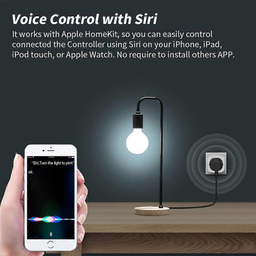 Smart Power Socket Plug (A 16A EU,2PCS)Homekit WiFi Smart Socket WiFi EU Plug 16/20A Power ...