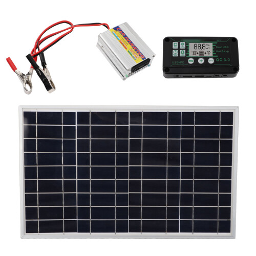 Solar Panel Kit 30W, 33.5x20.5cm, 220W MPPT QC3.0