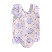 (3-6 Months, Purple) Vauvan tytön tähtikuvioinen hihaton uimapuku, pyöreä kaula-aukkoinen, röyhelöinen kesäasu