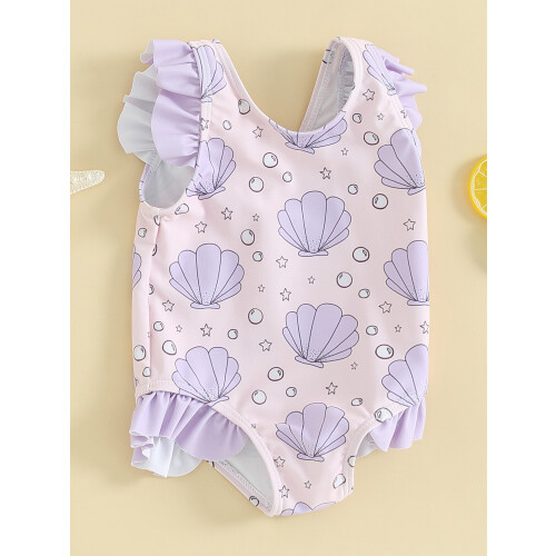 (3-6 Months, Purple) Βρεφικό Μαγιό Κοριτσιού Καλοκαιρινά Ρούχα 2
