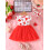 (6-9 Months, Red) Kleid für Kleinkinder mit Haarband 3
