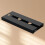 Wine Glass Storage Under Cabinet - Plastic Hanger Space Efficient Black 2