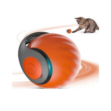 (orange) Interactive Cat Toys Ball,Smart Interactive Ball Toy Self Rolling Ball Cat Toy