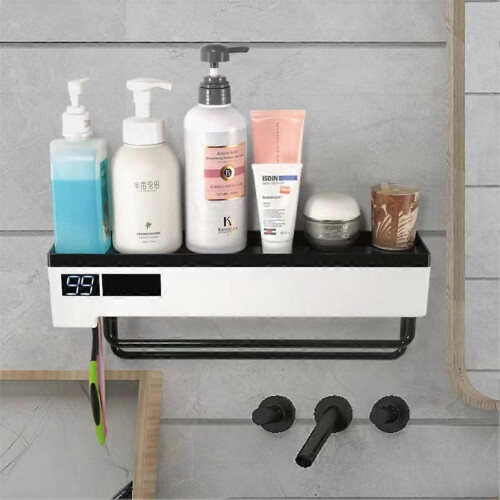 (Button model, 2 in 1) UV Light Sterilizer Toothbrush Holder Cleaner & Automatic Toothpaste Dispenser& towel Sterilizer 2