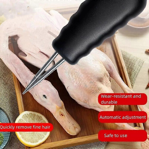 (EU,Charging black)Electric Poultry Feather Plucker Rechargeable Small Chicken Plucker Machine 2
