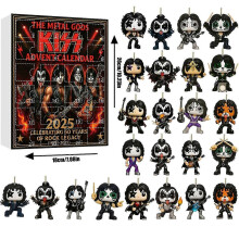 American Kiss Band 4-Member Advent Calendar Blind Box - Christmas Tree Ornaments for UK Rock Fans