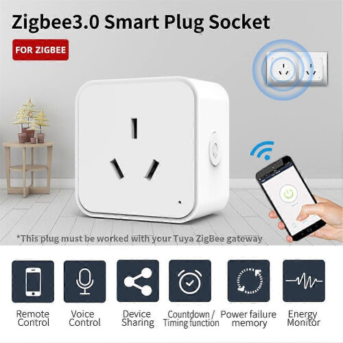 (Bundle2 Zigbee AU Plug) Tuya WiFi / Zigbee Smart Plug 16A AU Smart Socket With Power Monitoring Timing S 2