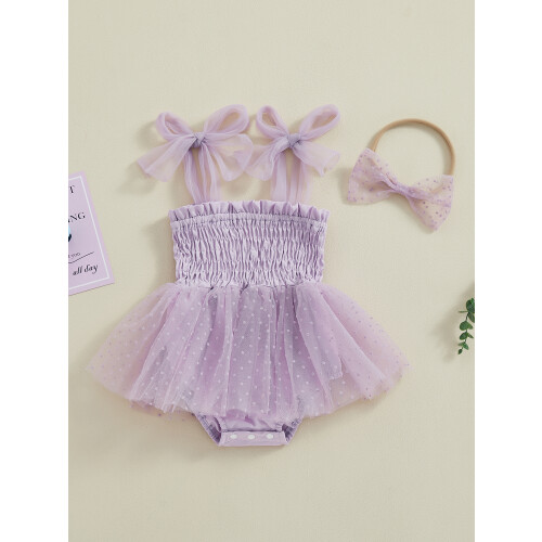 (3-6 Months, Purple) Σετ 2 τεμαχίων κορδέλα μαλλιών. 1